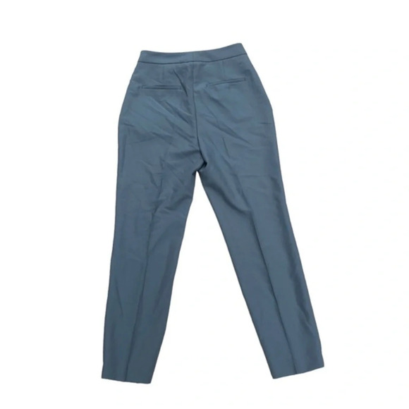 Zara Stretch High Rise Straight Leg Trouser Pants Gray Small - Picture 3 of 14